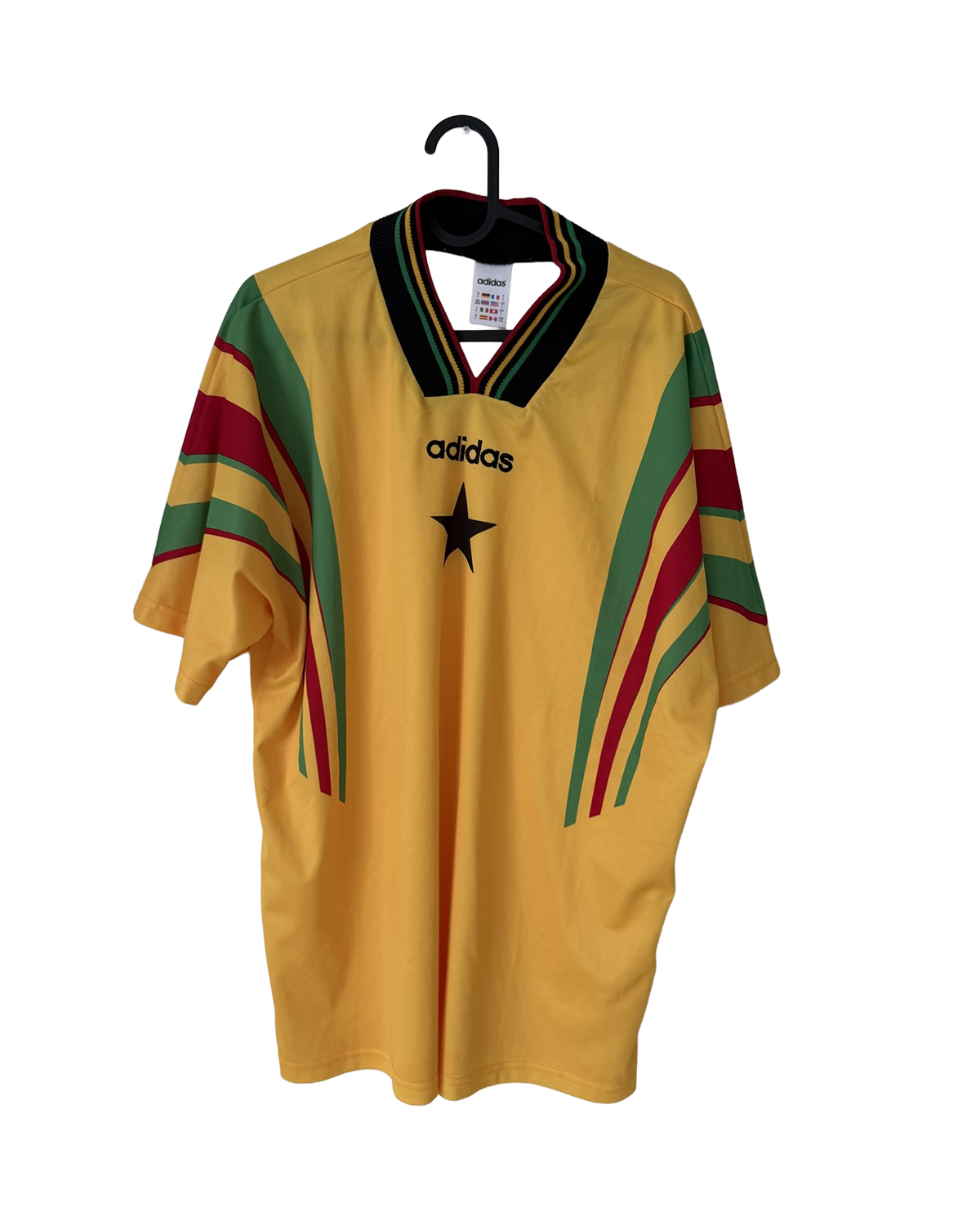 Ghana 1996 Home Shirt — Adidas Black Star — front