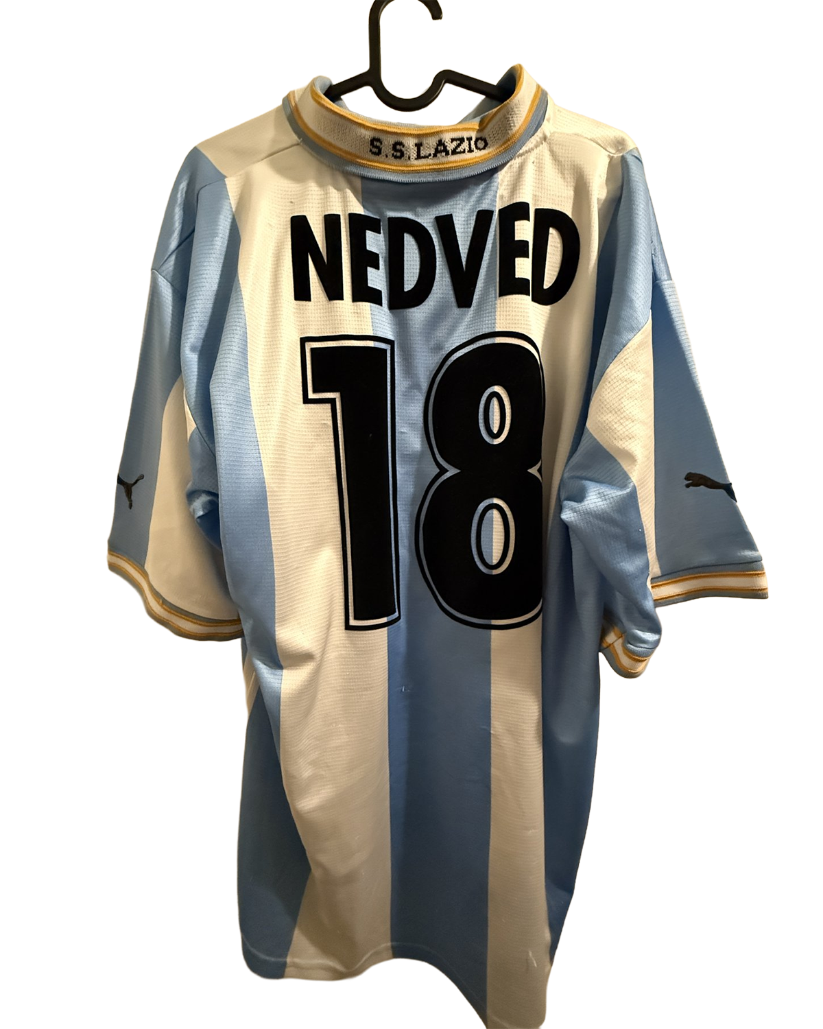 Lazio 1999/00 European Home Shirt — Nedvěd 18 — back
