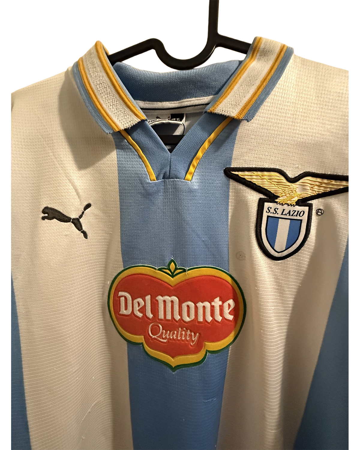 Lazio 1999/00 European Home Shirt — Nedvěd 18 — detail 1