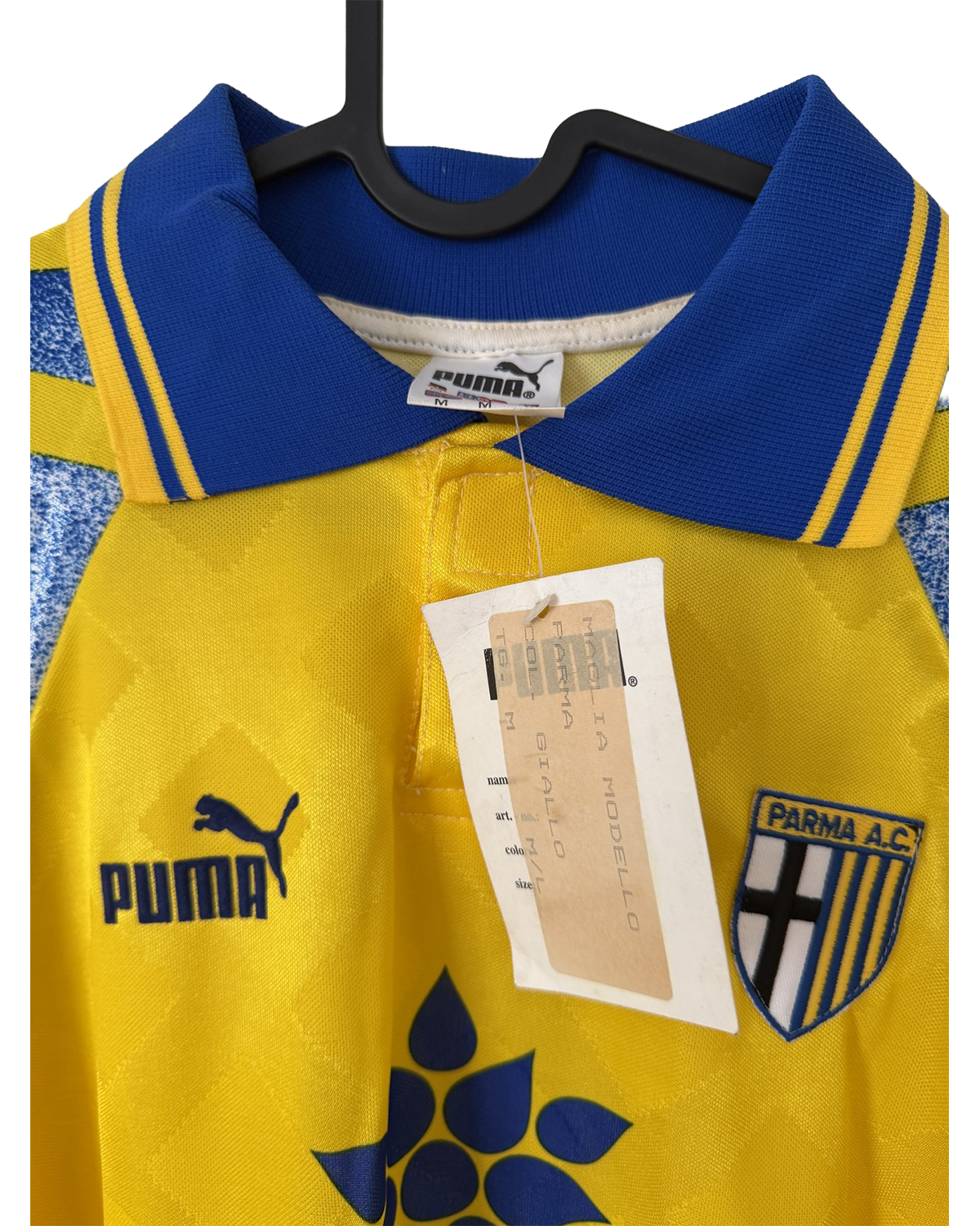 Parma 1995/96 Away Shirt — Yellow Long Sleeve — detail 1